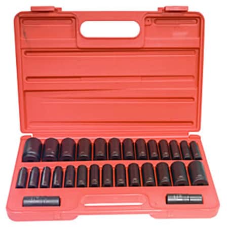 Gourmetgalley 5153DD 29 Piece Sae and Metric Impact Sockets GO67734